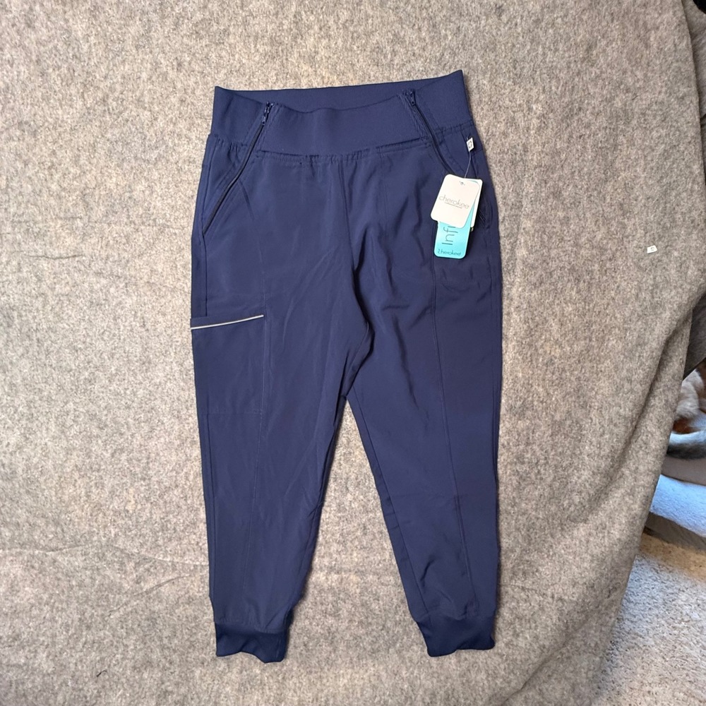 Cherokee Infinity Womens Scrub Pants Small Petite Navy Blue Jogger CK110AP NWT